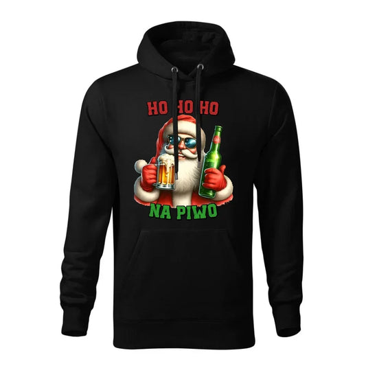 Ho ho ho na piwo | Świąteczna bluza męska z kapturem BN64 - StoryCups.pl