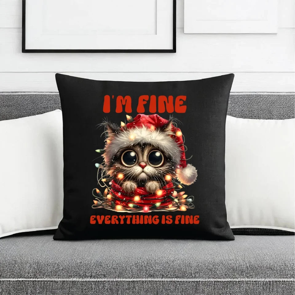 Wszystko jest w porządku | Świąteczna poduszka dekoracyjna BN67 - StoryCups.pl