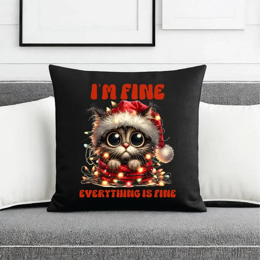 Wszystko jest w porządku | Świąteczna poduszka dekoracyjna BN67 - StoryCups.pl