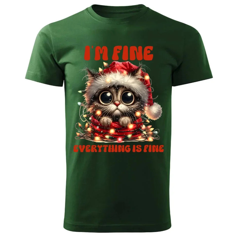 Wszystko jest w porządku | Świąteczna koszulka męska BN67 - StoryCups.pl