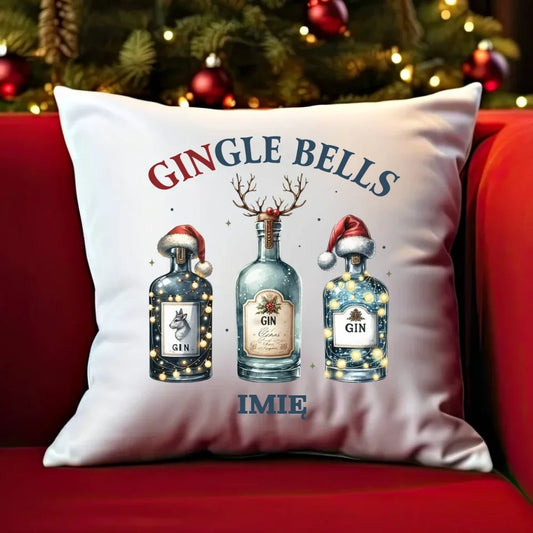 Gingle bells | Personalizowana poduszka świąteczna BN68 - StoryCups.pl