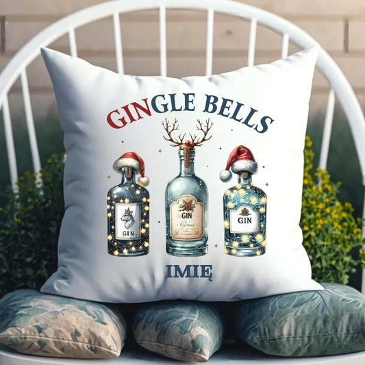 Gingle bells | Personalizowana poduszka świąteczna BN68 - StoryCups.pl