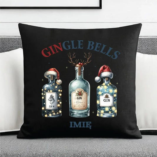 Gingle bells | Personalizowana poduszka dekoracyjna świąteczna BN68 - StoryCups.pl