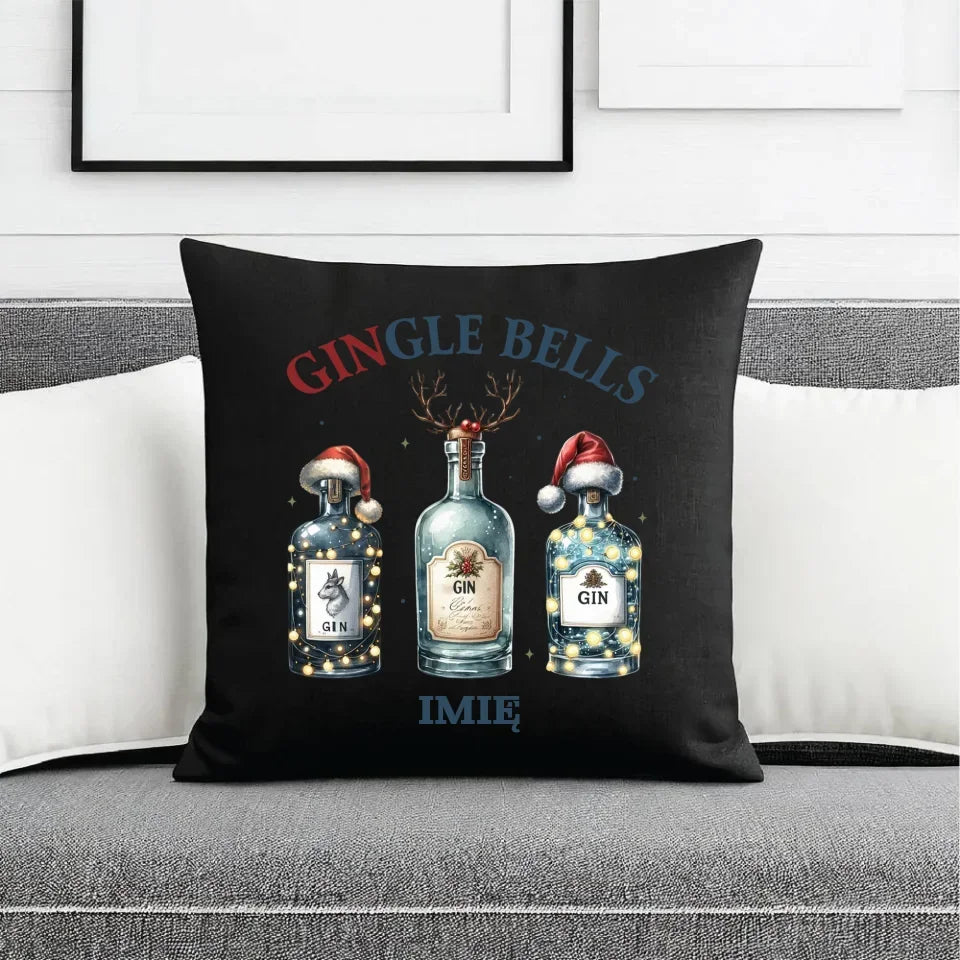 Gingle bells | Personalizowana poduszka dekoracyjna świąteczna BN68 - StoryCups.pl
