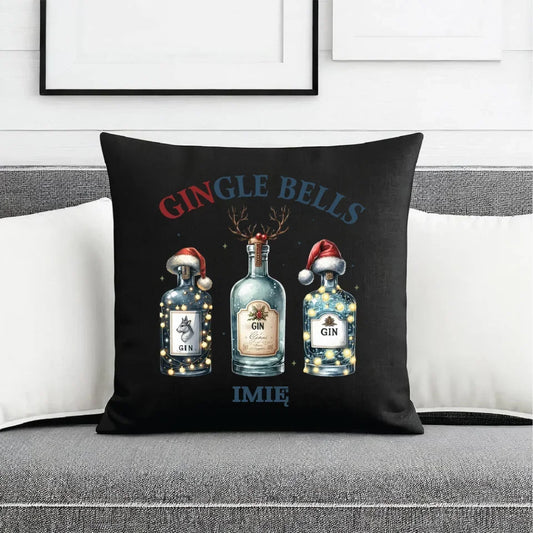 Gingle bells | Personalizowana poduszka dekoracyjna świąteczna BN68 - StoryCups.pl