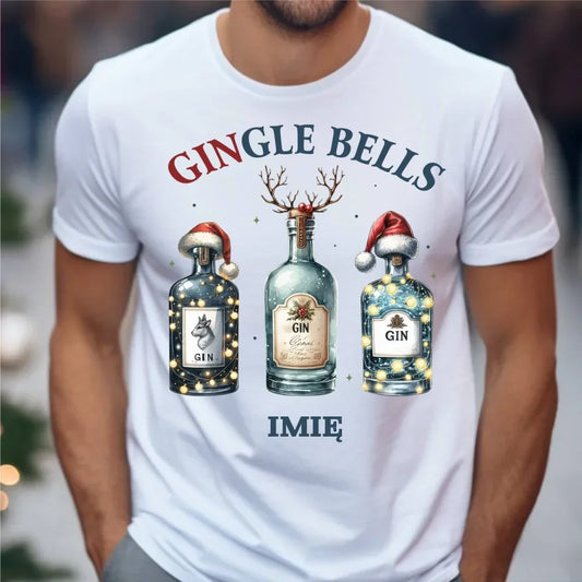 Gingle bells | Personalizowana świąteczna koszulka męska BN68 - StoryCups.pl