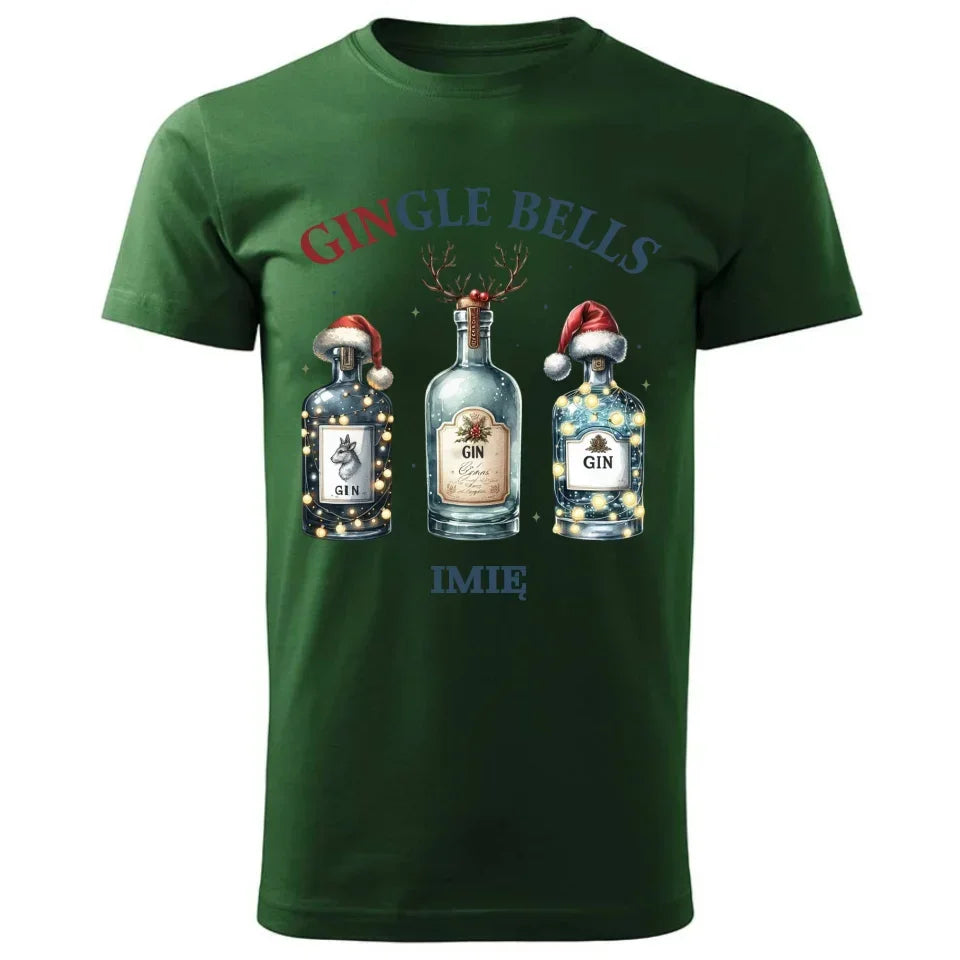 Gingle bells | Personalizowana świąteczna koszulka męska BN68 - StoryCups.pl