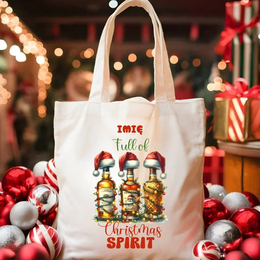 Pełen świątecznego ducha | Personalizowana torba świąteczna BN69 - StoryCups.pl