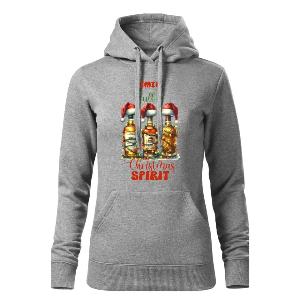 Pełen świątecznego ducha | Personalizowana świąteczna bluza damska z kapturem BN69 - StoryCups.pl