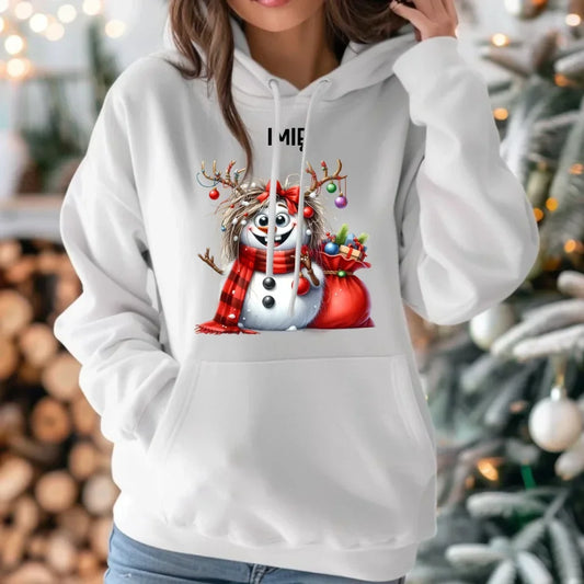 Bałwanek | Personalizowana świąteczna bluza damska z kapturem BN70 - StoryCups.pl