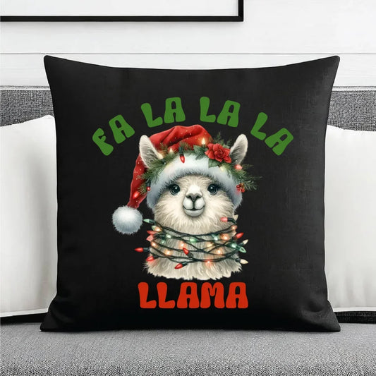 Fa la la la lama | Świąteczna poduszka dekoracyjna BN71 - StoryCups.pl