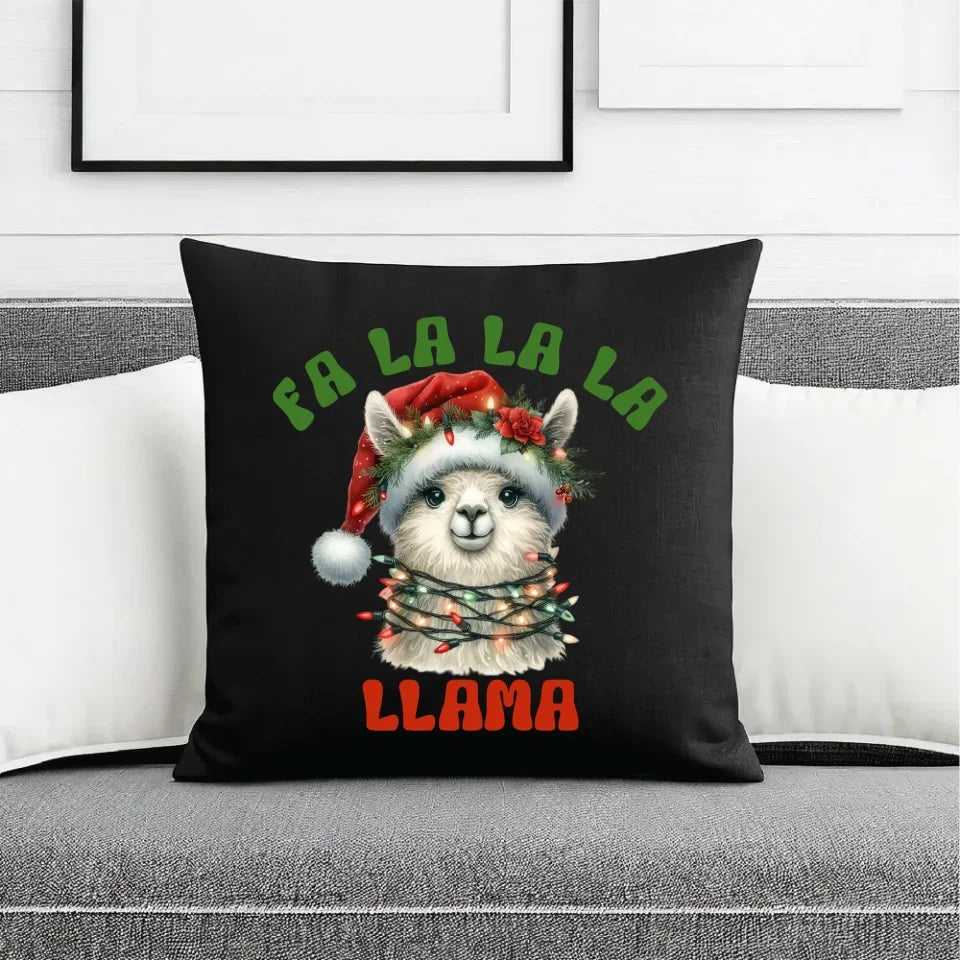Fa la la la lama | Świąteczna poduszka dekoracyjna BN71 - StoryCups.pl