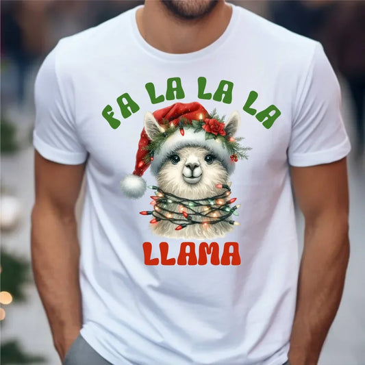 Fa la la la lama | Świąteczna koszulka męska BN71 - StoryCups.pl