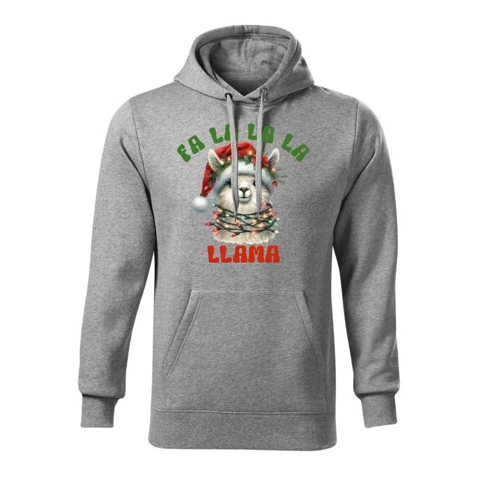 Fa la la la lama | Świąteczna bluza męska z kapturem BN71 - StoryCups.pl