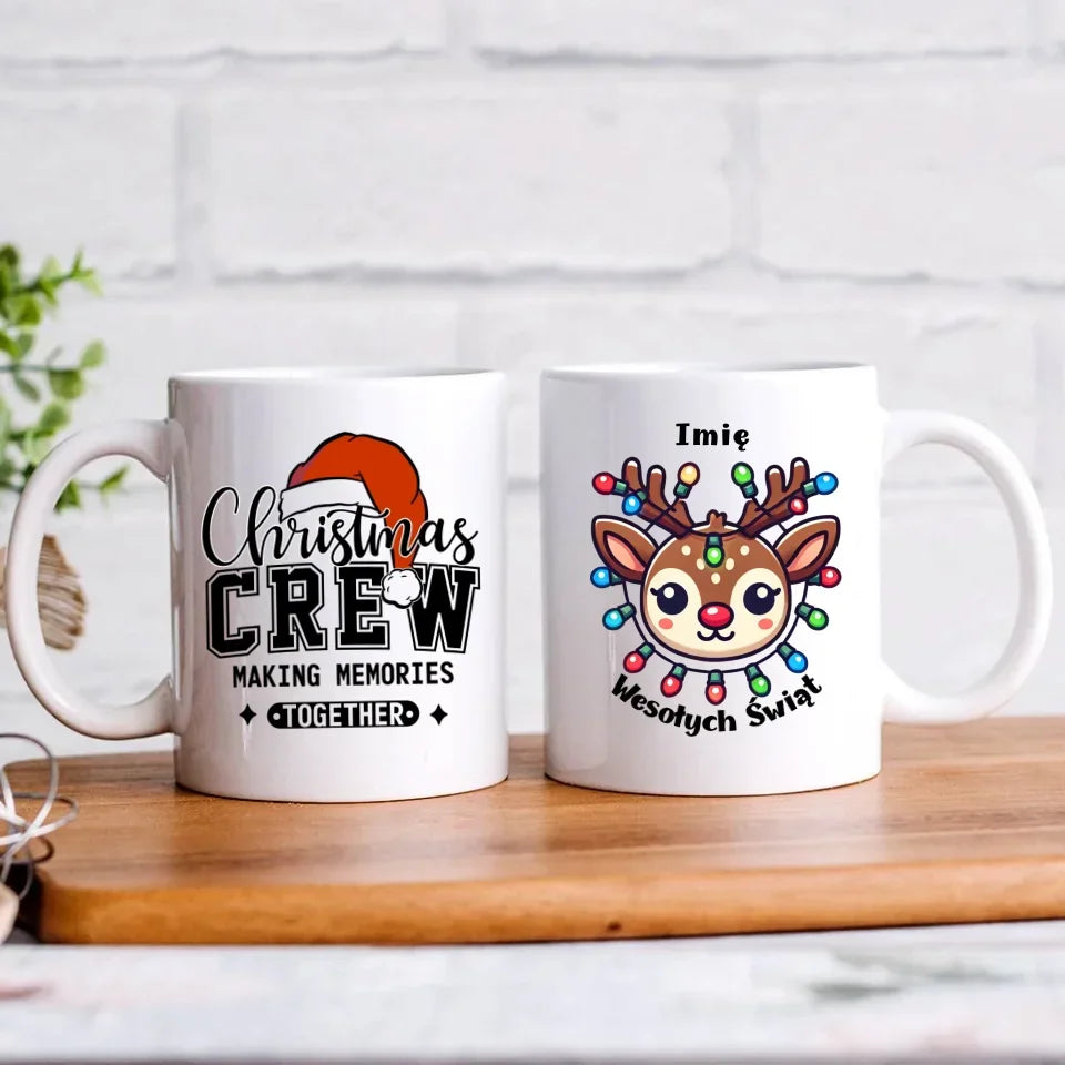 Renifer Wesołych Świąt | Personalizowany kubek świąteczny BN72 - StoryCups.pl