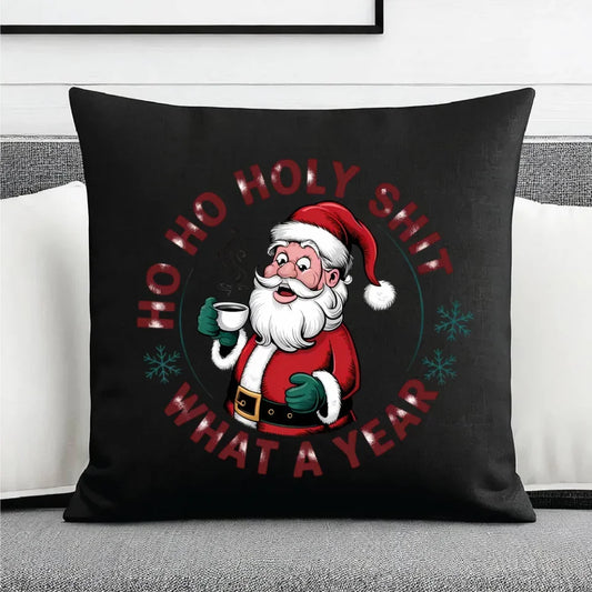 Ho ho holy shit | Świąteczna poduszka dekoracyjna BN74 - StoryCups.pl