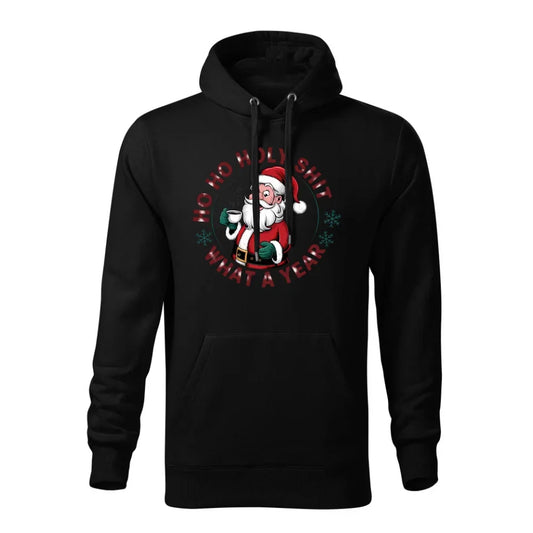 Ho ho holy shit | Świąteczna bluza męska z kapturem BN74 - StoryCups.pl