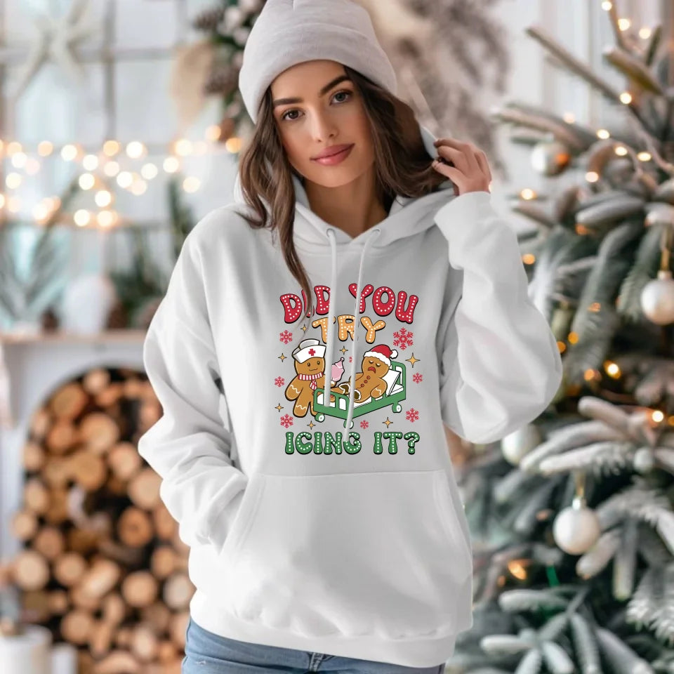 Did you try icing it? | Świąteczna bluza damska z kapturem BN78 - StoryCups.pl