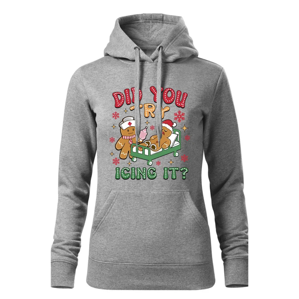 Did you try icing it? | Świąteczna bluza damska z kapturem BN78 - StoryCups.pl
