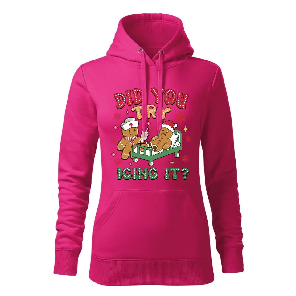 Did you try icing it? | Świąteczna bluza damska z kapturem BN78 - StoryCups.pl