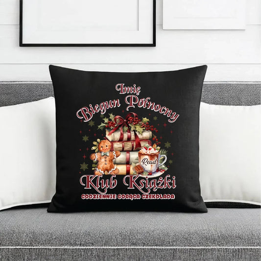 Klub Książki z Bieguna Północnego | Świąteczna poduszka dekoracyjna BN79 - StoryCups.pl