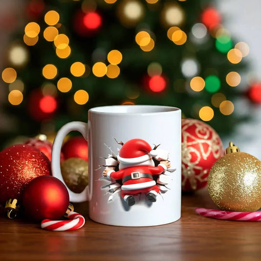 Mikołaj 3D | Personalizowany kubek świąteczny BN80 - StoryCups.pl