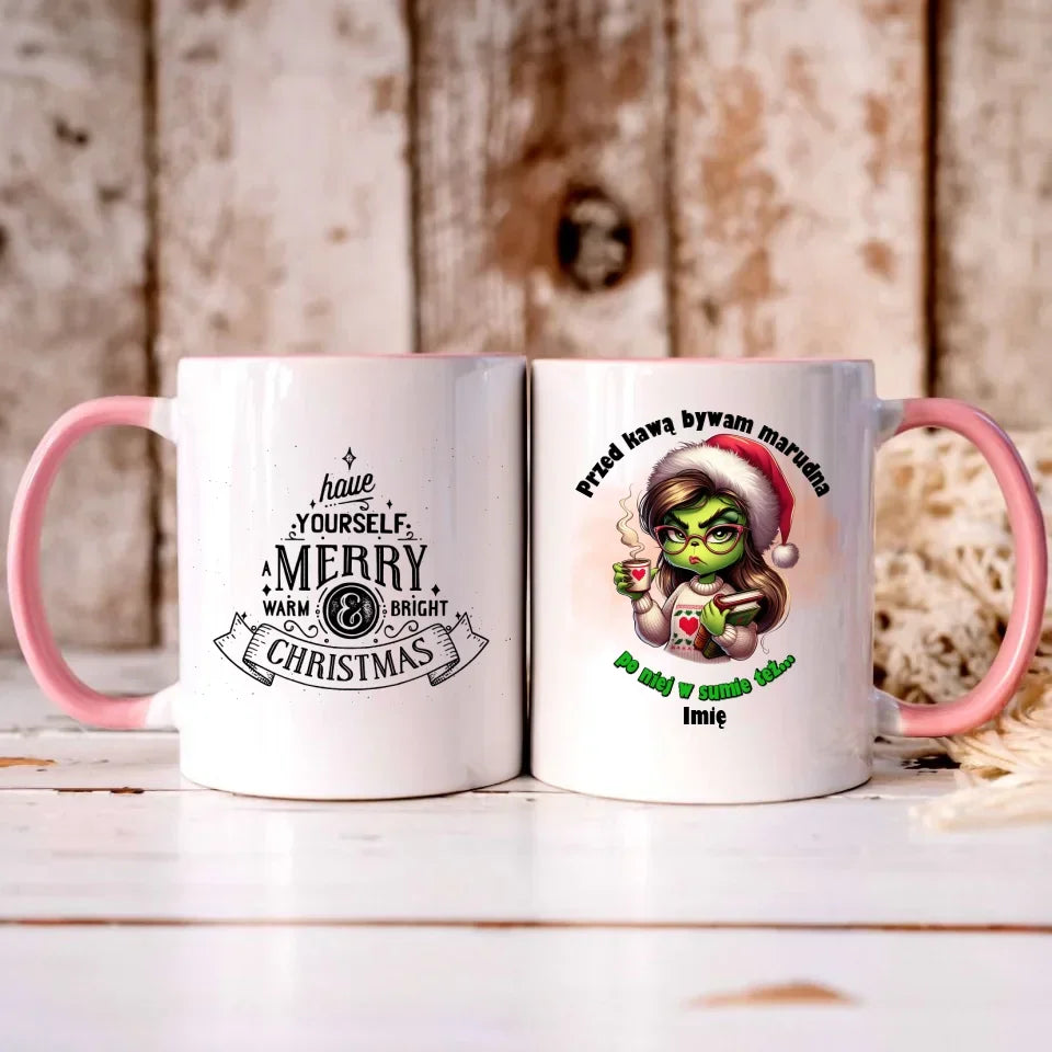 Przed kawą bywam marudna | Świąteczny kubek BN116 - StoryCups.pl