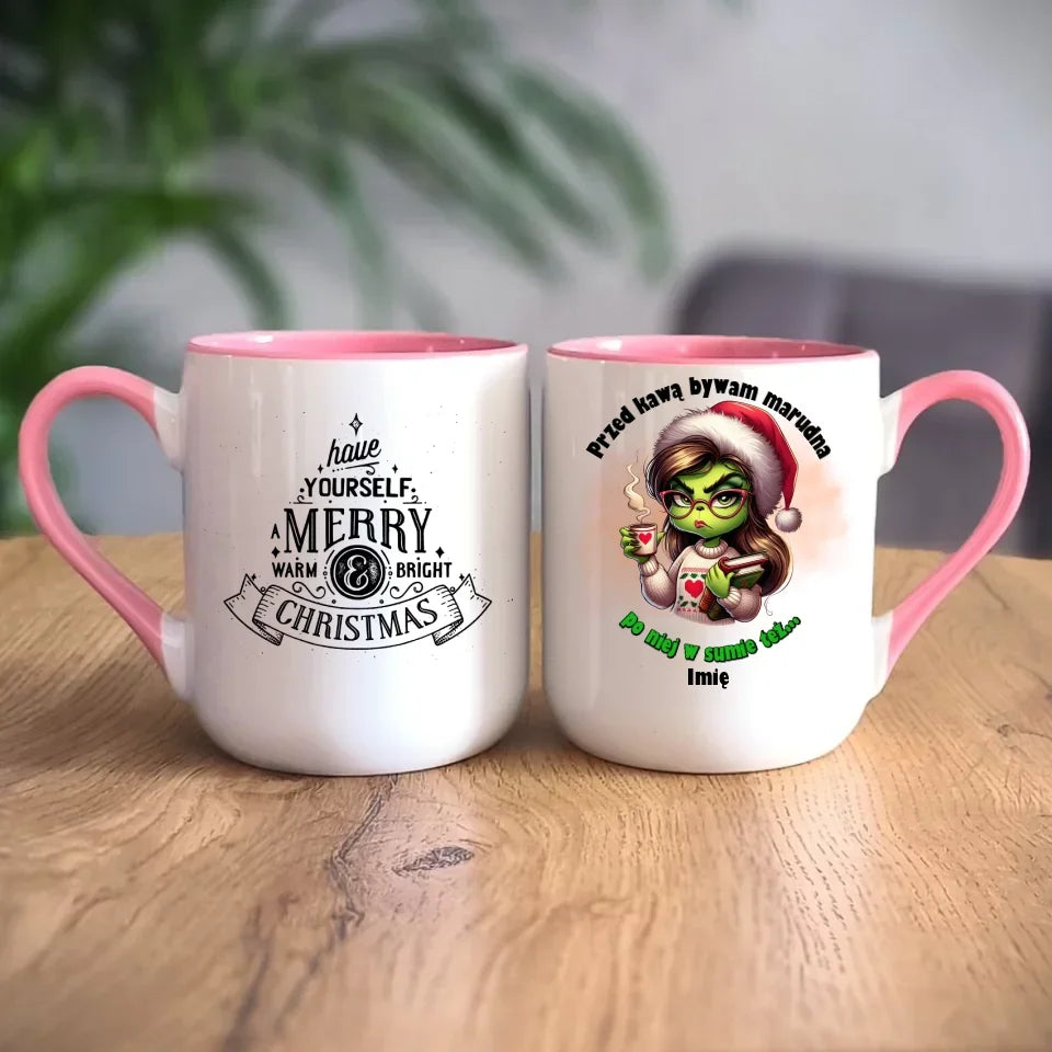 Przed kawą bywam marudna | Świąteczny kubek BN116 - StoryCups.pl