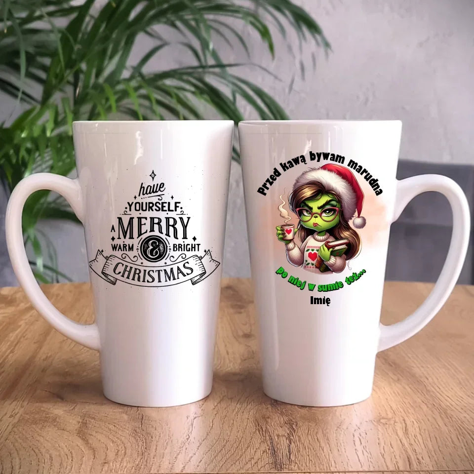 Przed kawą bywam marudna | Świąteczny kubek BN116 - StoryCups.pl