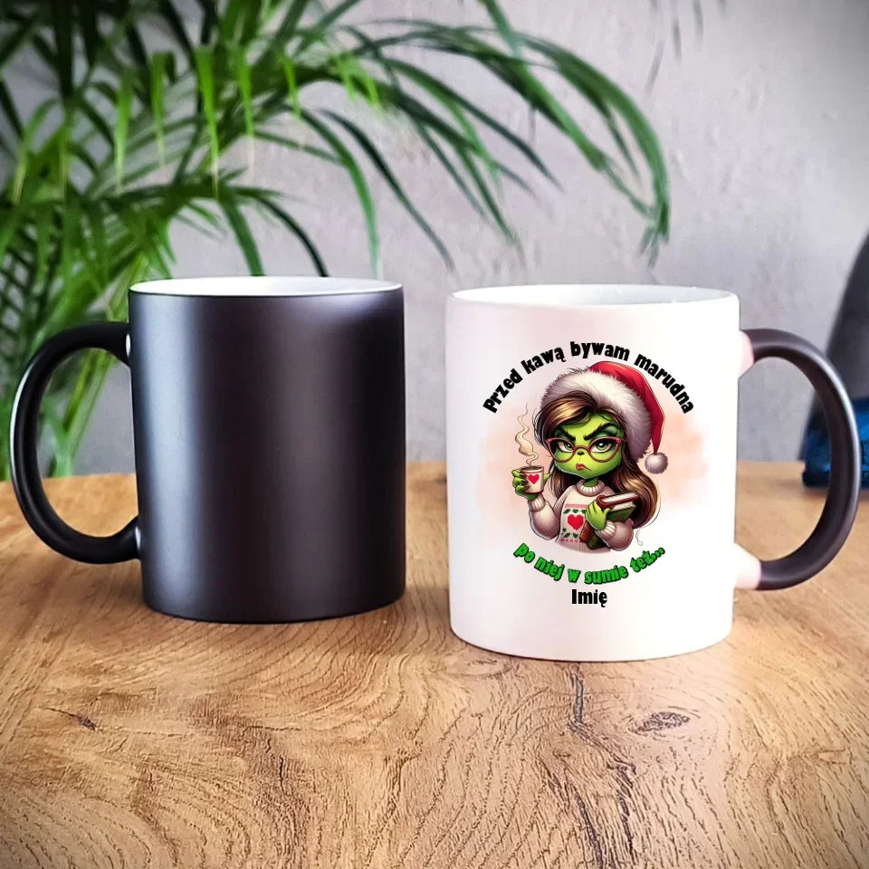 Przed kawą bywam marudna | Świąteczny kubek BN116 - StoryCups.pl