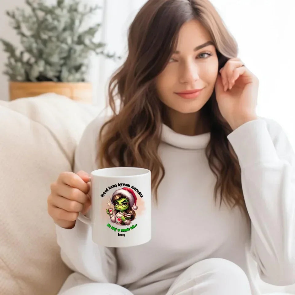 Przed kawą bywam marudna | Świąteczny kubek BN116 - StoryCups.pl