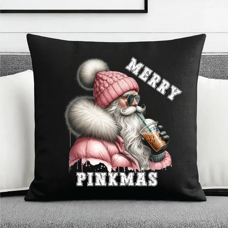 Merry pinkmas | Poduszka dekoracyjna świąteczna BN117 - StoryCups.pl