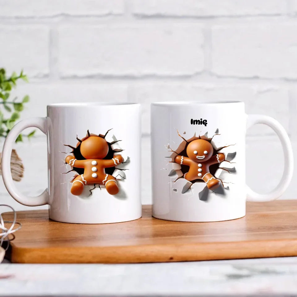 Pierniczek 3D | Personalizowany kubek świąteczny BN81 - StoryCups.pl
