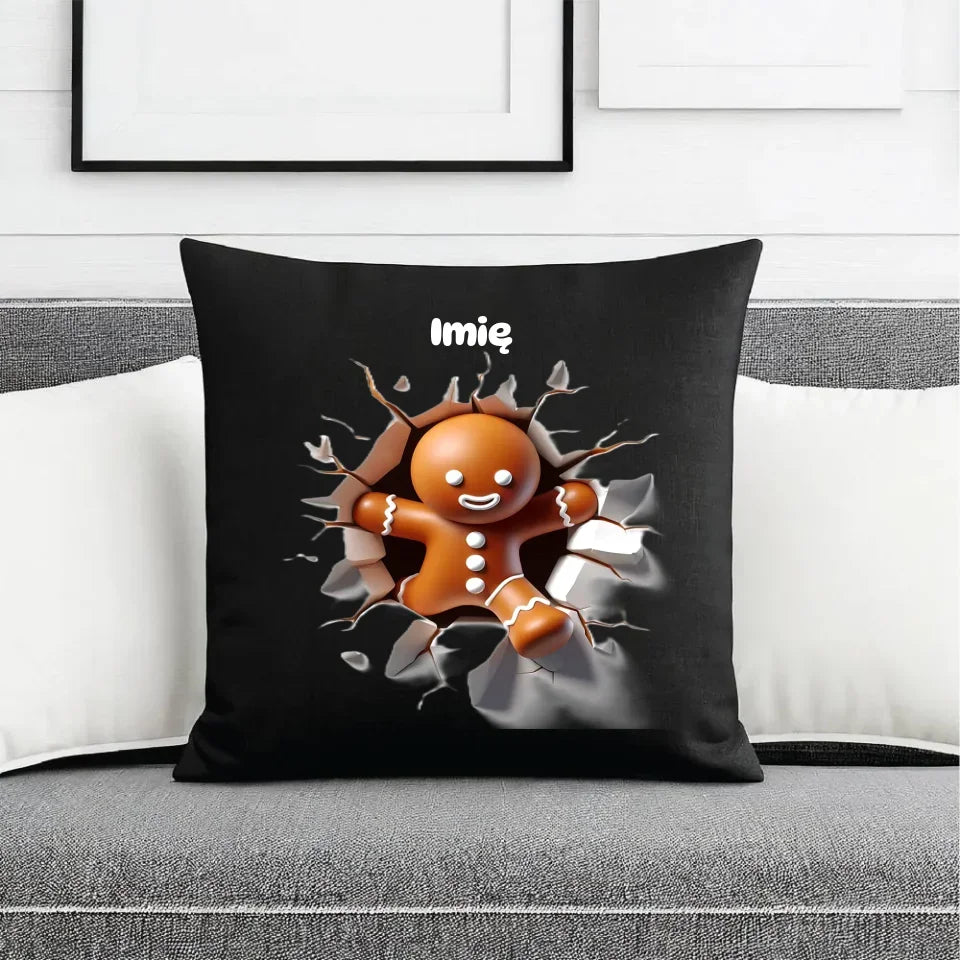 Pierniczek 3D | Personalizowana poduszka dekoracyjna świąteczna BN81 - StoryCups.pl