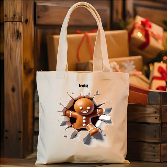 Pierniczek 3D | Personalizowana torba świąteczna BN81 - StoryCups.pl