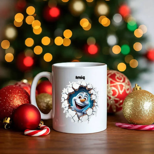 Bałwan 3D | Personalizowany kubek świąteczny BN84 - StoryCups.pl