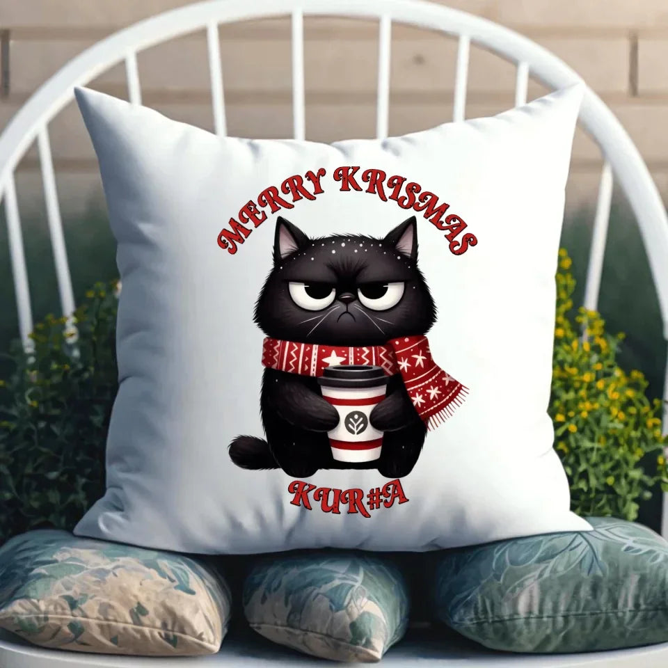 Merry krismas | Świąteczna poduszka BN34 - StoryCups.pl