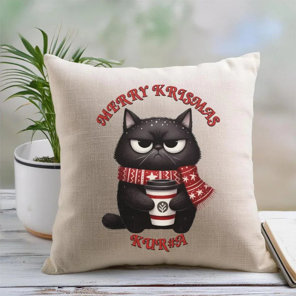 Merry krismas | Świąteczna poduszka BN34 - StoryCups.pl