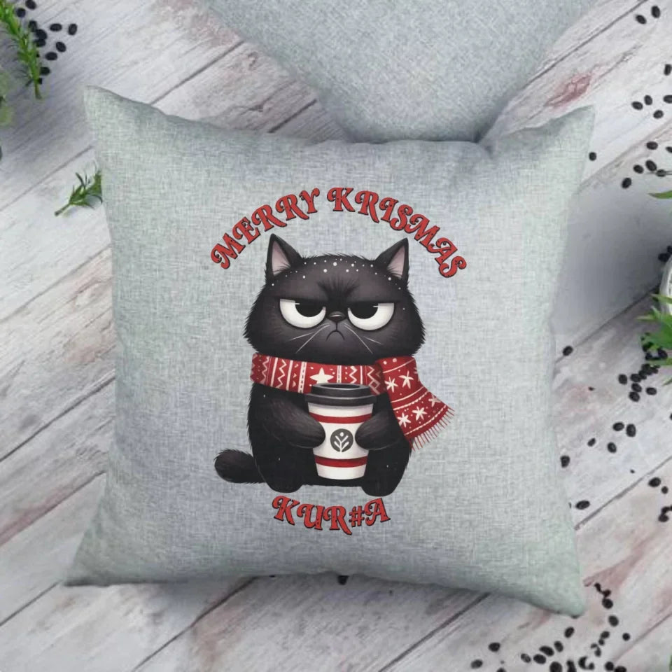 Merry krismas | Świąteczna poduszka BN34 - StoryCups.pl