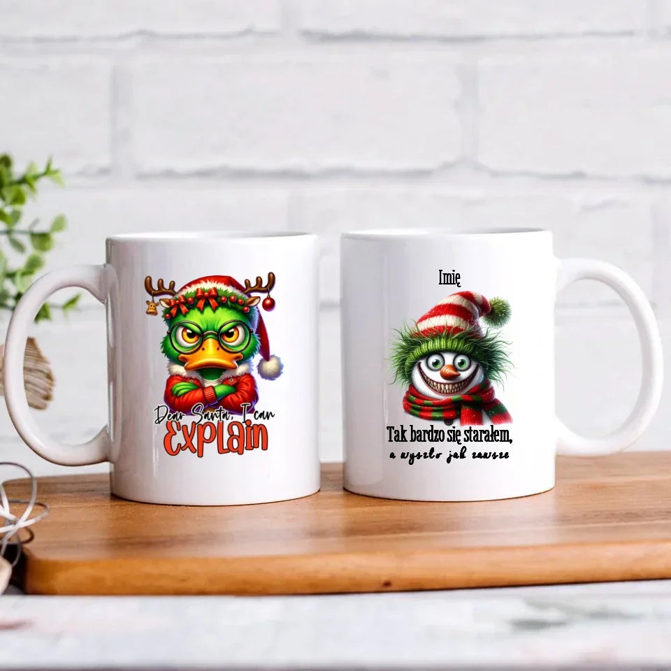 Tak bardzo się starałem | Spersonalizowany świąteczny kubek BN120 - StoryCups.pl