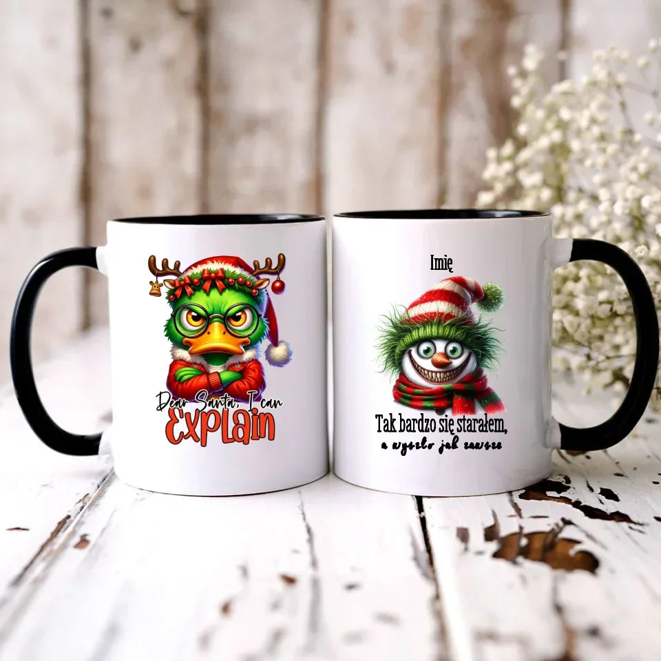 Tak bardzo się starałem | Spersonalizowany świąteczny kubek BN120 - StoryCups.pl