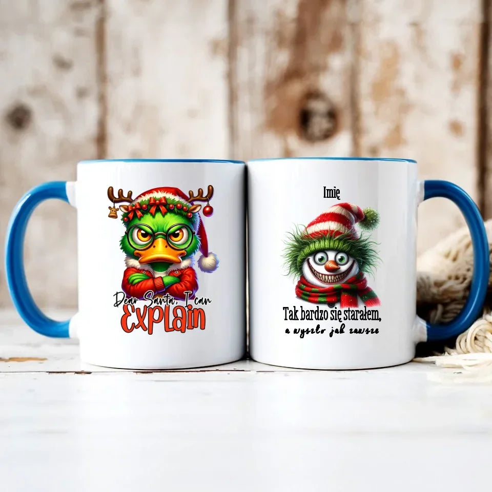 Tak bardzo się starałem | Spersonalizowany świąteczny kubek BN120 - StoryCups.pl