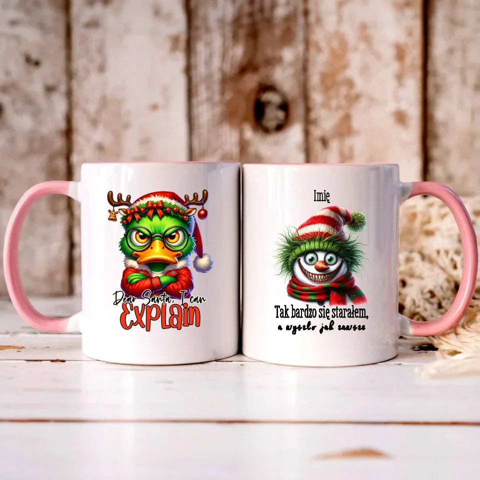 Tak bardzo się starałem | Spersonalizowany świąteczny kubek BN120 - StoryCups.pl