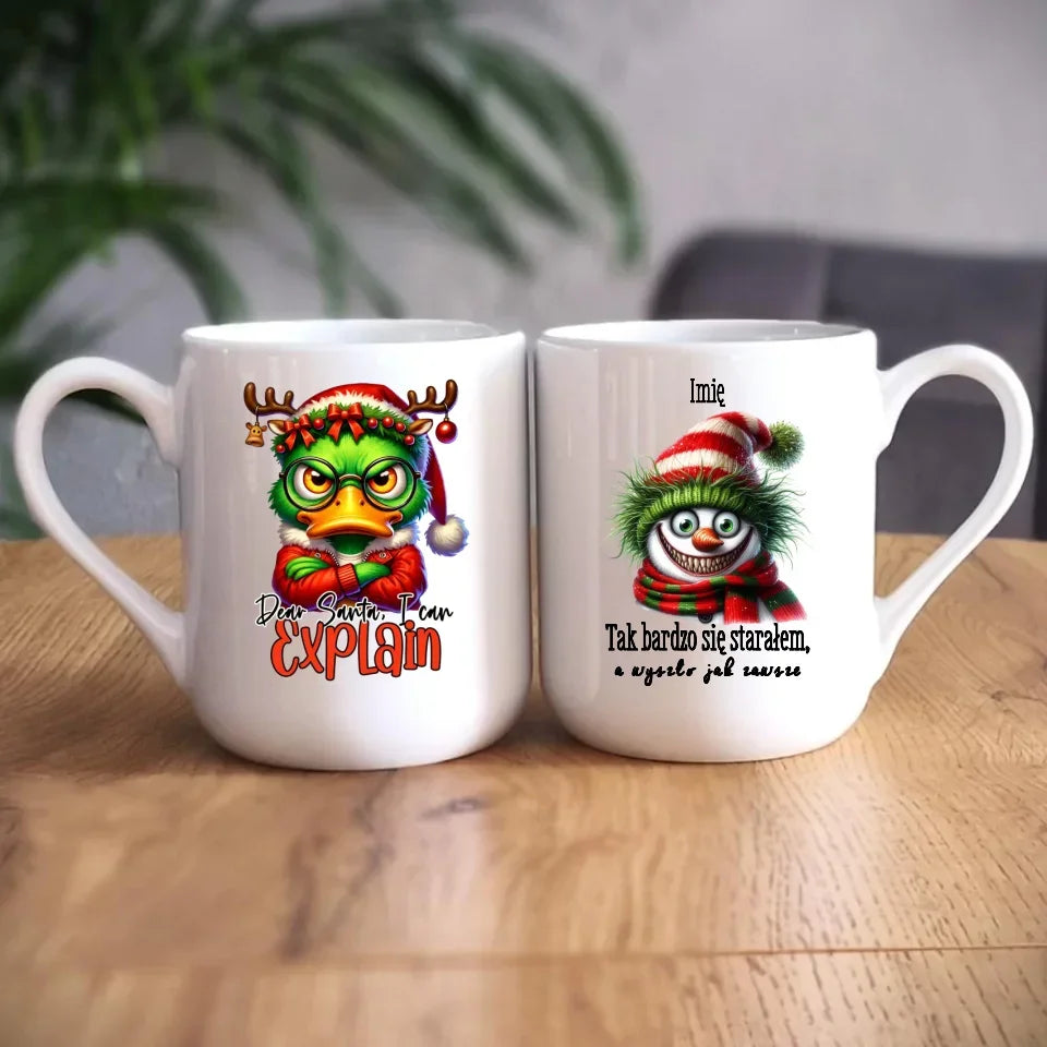 Tak bardzo się starałem | Spersonalizowany świąteczny kubek BN120 - StoryCups.pl