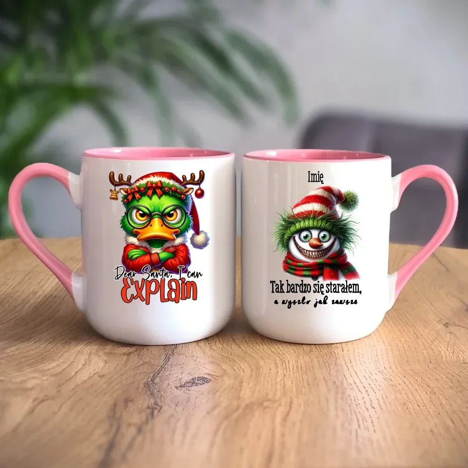 Tak bardzo się starałem | Spersonalizowany świąteczny kubek BN120 - StoryCups.pl