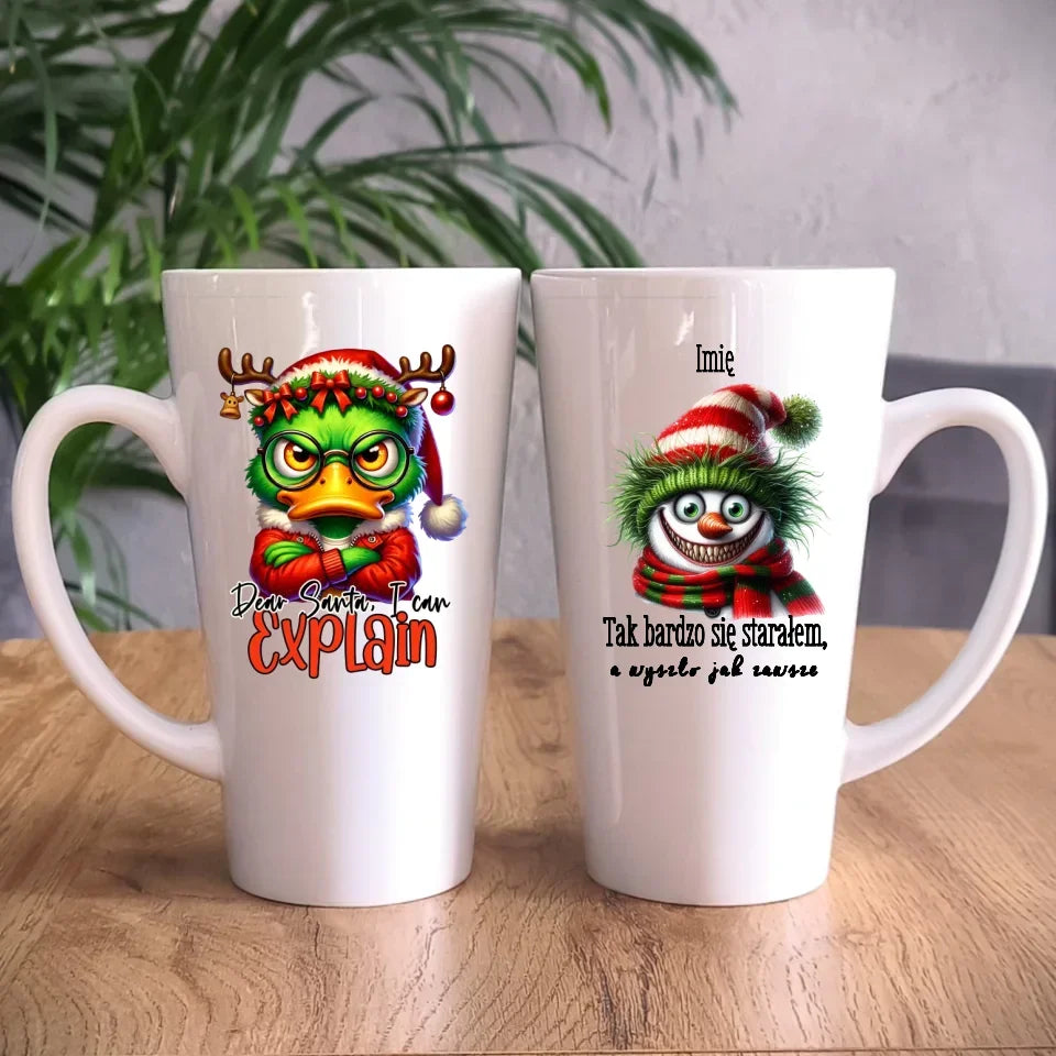 Tak bardzo się starałem | Spersonalizowany świąteczny kubek BN120 - StoryCups.pl