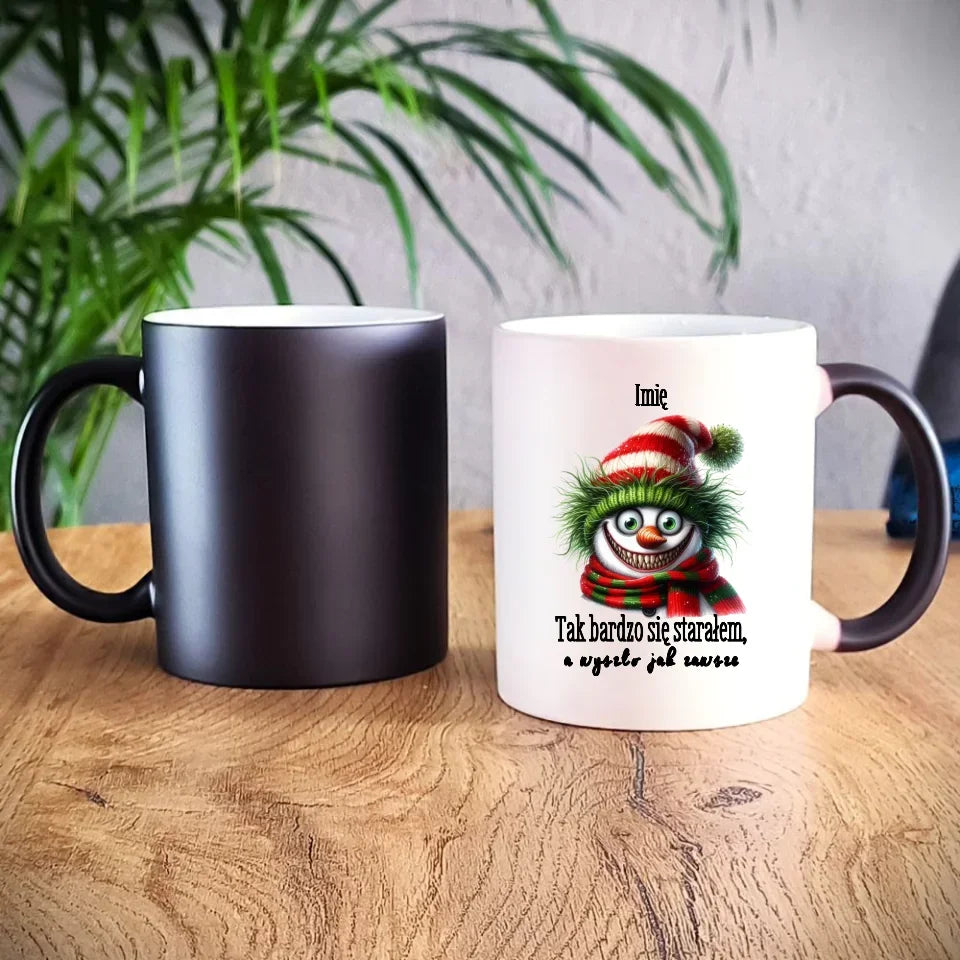 Tak bardzo się starałem | Spersonalizowany świąteczny kubek BN120 - StoryCups.pl