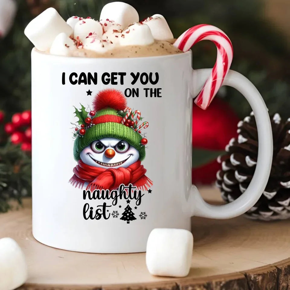 Mogę wpisać Cię na listę niegrzecznych | Świąteczny kubek BN121 - StoryCups.pl