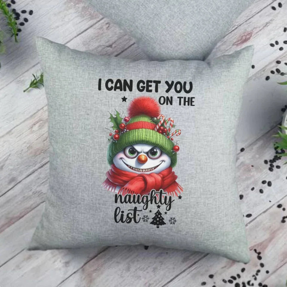 Mogę wpisać Cię na listę niegrzecznych | Świąteczna poduszka BN121 - StoryCups.pl