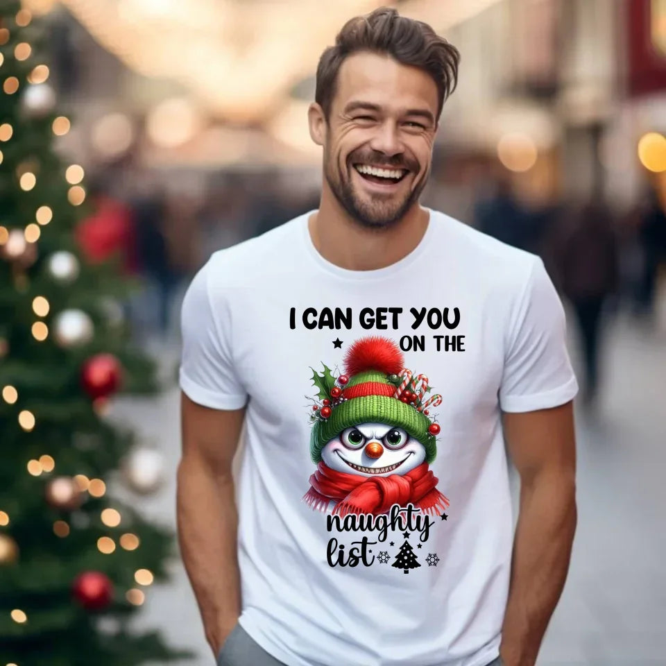 Mogę wpisać Cię na listę niegrzecznych | Świąteczna koszulka męska BN121 - StoryCups.pl
